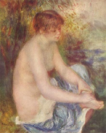 Pierre-Auguste Renoir Kleiner Akt in Blau France oil painting art